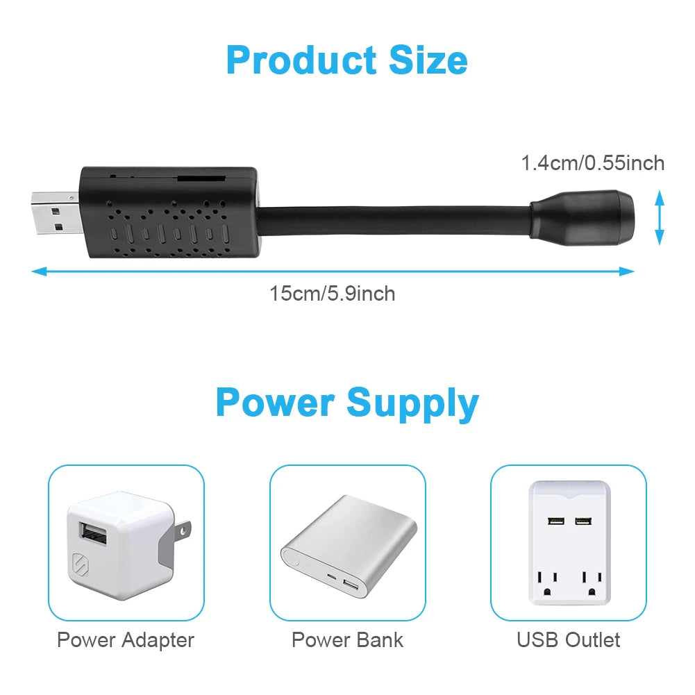 USB Goose Neck WiFi Camera – HD 1080p Smart Security