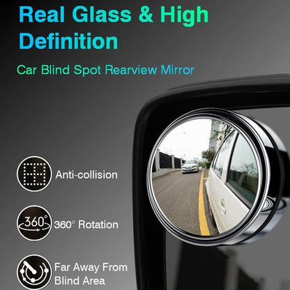 2pcs Round Blind Spot Mirrors – Wide-Angle Lens for Cars, SUVs & Trucks