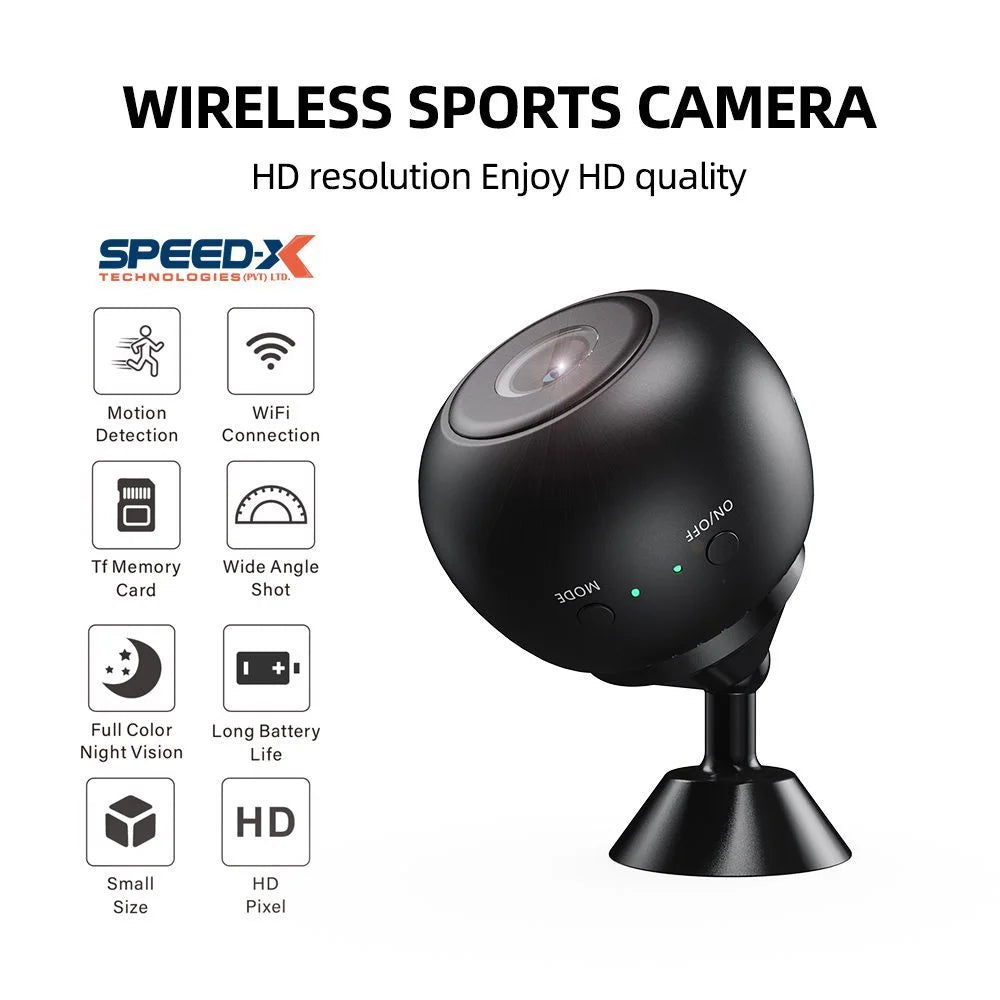 A10 WiFi Mini Camera – 1080p HD Wireless Sports Camera with Pix Link App