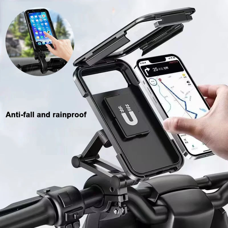 Waterproof Magnetic Bike & Bicycle Mobile Phone Holder – 360° Rotation