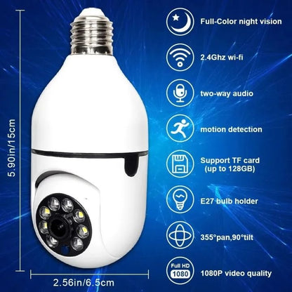 Smart Bulb Security Camera | 1080P Full HD WiFi CCTV