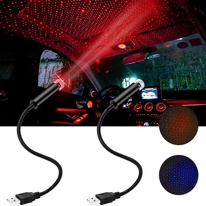 LED Galaxy Star Light Car Roof – USB Rotating Starry Sky Night Light & Ceiling Decoration