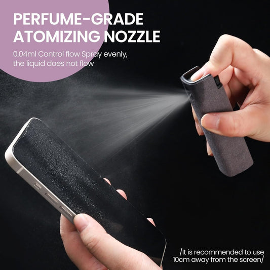 Mobile Phone Screen Cleaner – Portable Spray & Wipe (Random Color)
