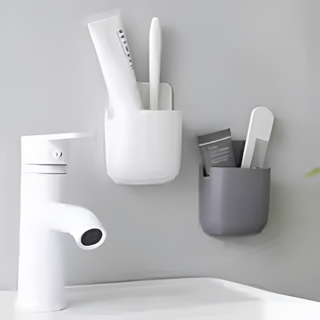 3 Pcs U Shape Wall Mounted Mobile & Remote Holder | Multifunctional Storage Case