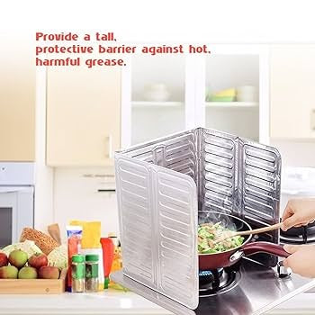 Aluminum Oil Splash Guard – Nonstick Kitchen Stove Shield