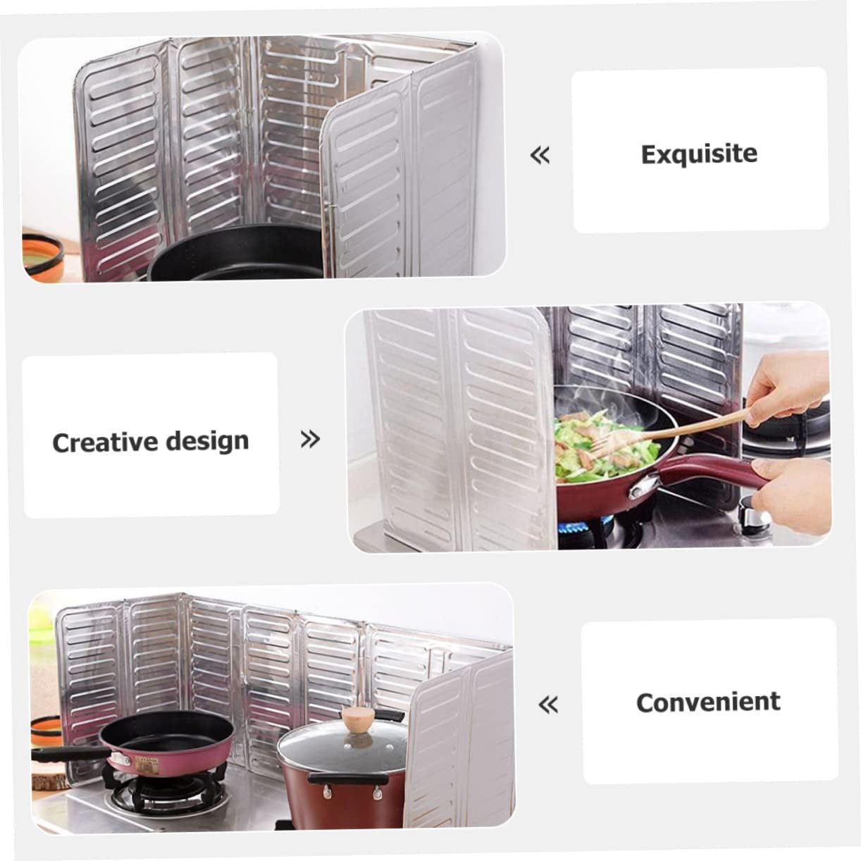 Aluminum Oil Splash Guard – Nonstick Kitchen Stove Shield