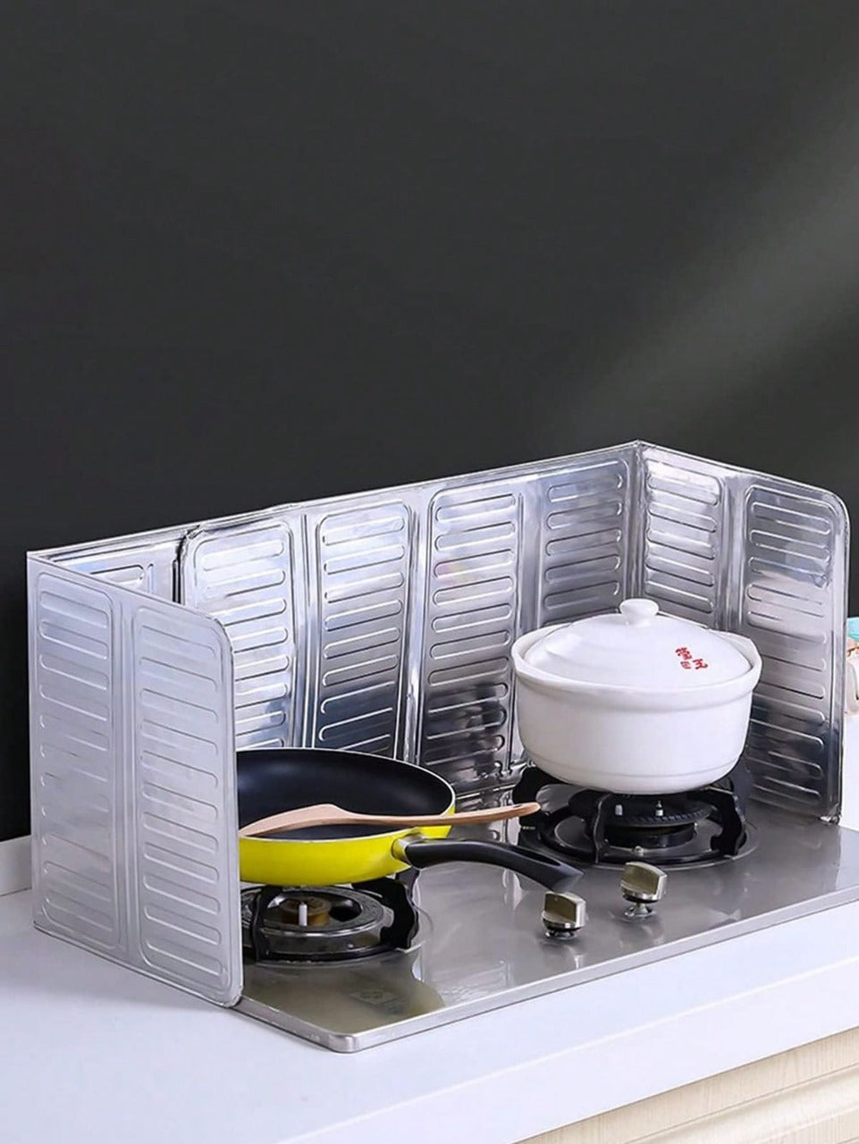 Aluminum Oil Splash Guard – Nonstick Kitchen Stove Shield