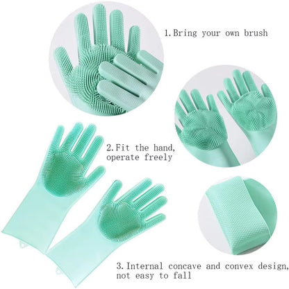 Silicone Washing Gloves – Waterproof, Heat Resistant & Multi-Purpose