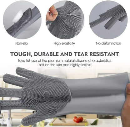 Silicone Washing Gloves – Waterproof, Heat Resistant & Multi-Purpose