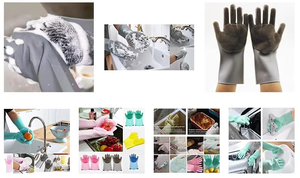 Silicone Washing Gloves – Waterproof, Heat Resistant & Multi-Purpose