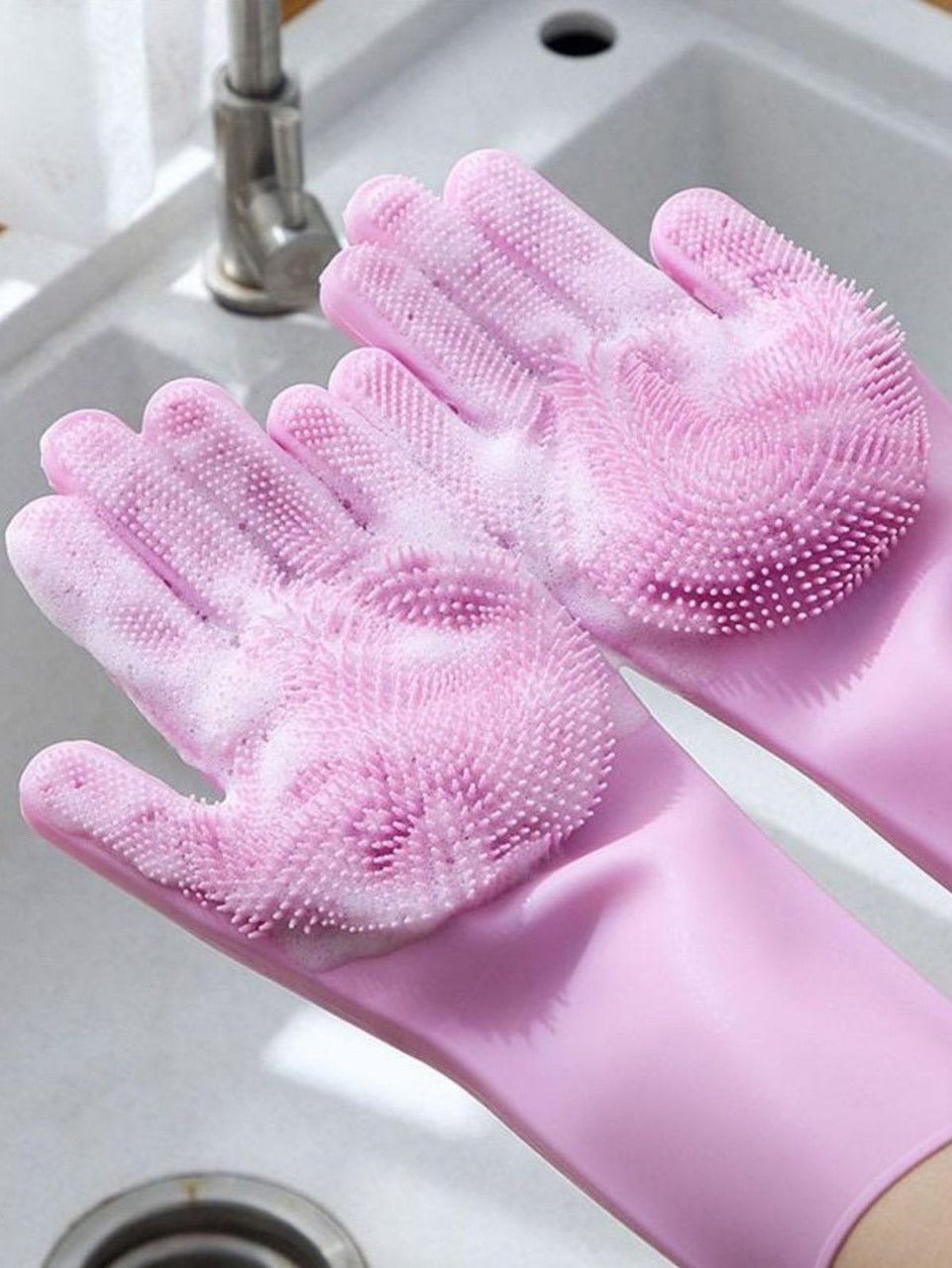 Silicone Washing Gloves – Waterproof, Heat Resistant & Multi-Purpose