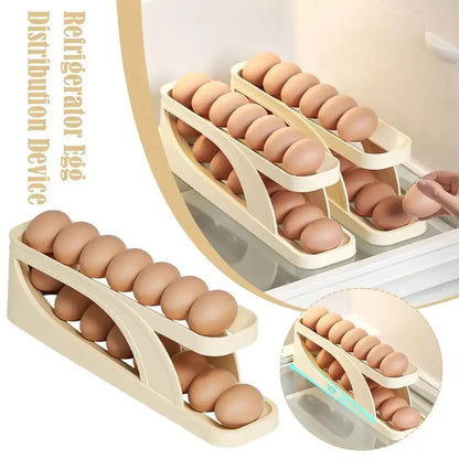 2 Tier Egg Organizer – Automatic Scrolling Egg Rack