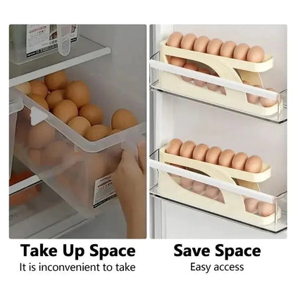 2 Tier Egg Organizer – Automatic Scrolling Egg Rack