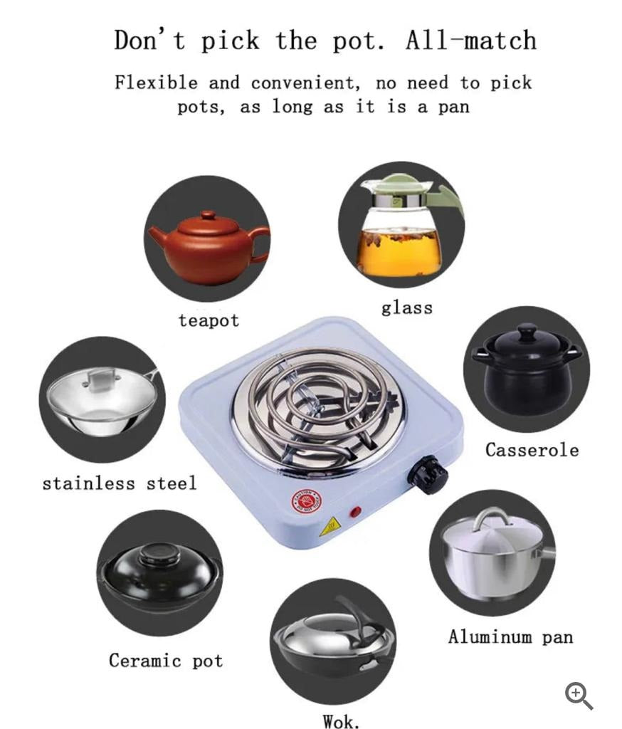 Electric Stove Hot Plate – Portable Single Coil Cooking Stove (1000W)