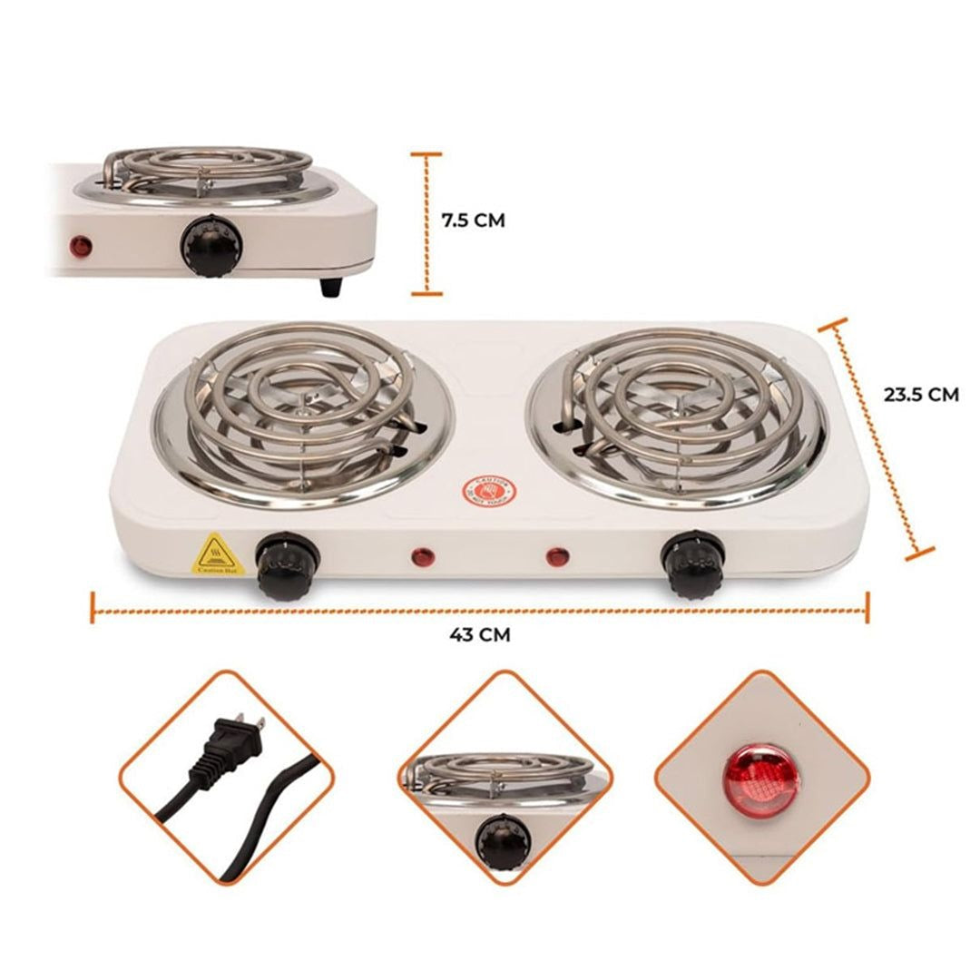 Double Hot Plate & Electric Cooker Stove – Premium Raf Brand