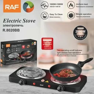 Double Hot Plate & Electric Cooker Stove – Premium Raf Brand