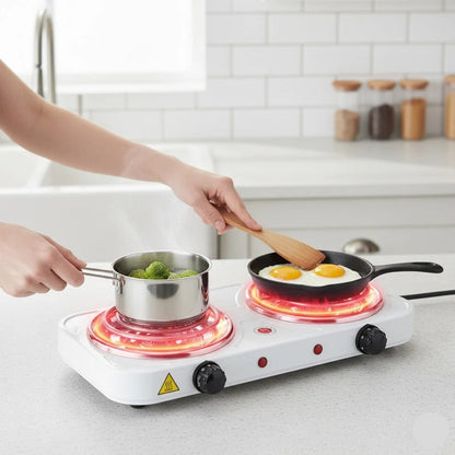 Double Hot Plate & Electric Cooker Stove – Premium Raf Brand