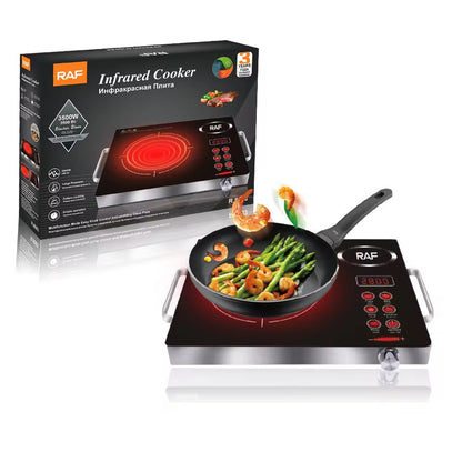 RAF 3500W Electric Infrared Stove – High-Power Hot Plate Cooker | Portable Electric Chula for Home & Kitchen